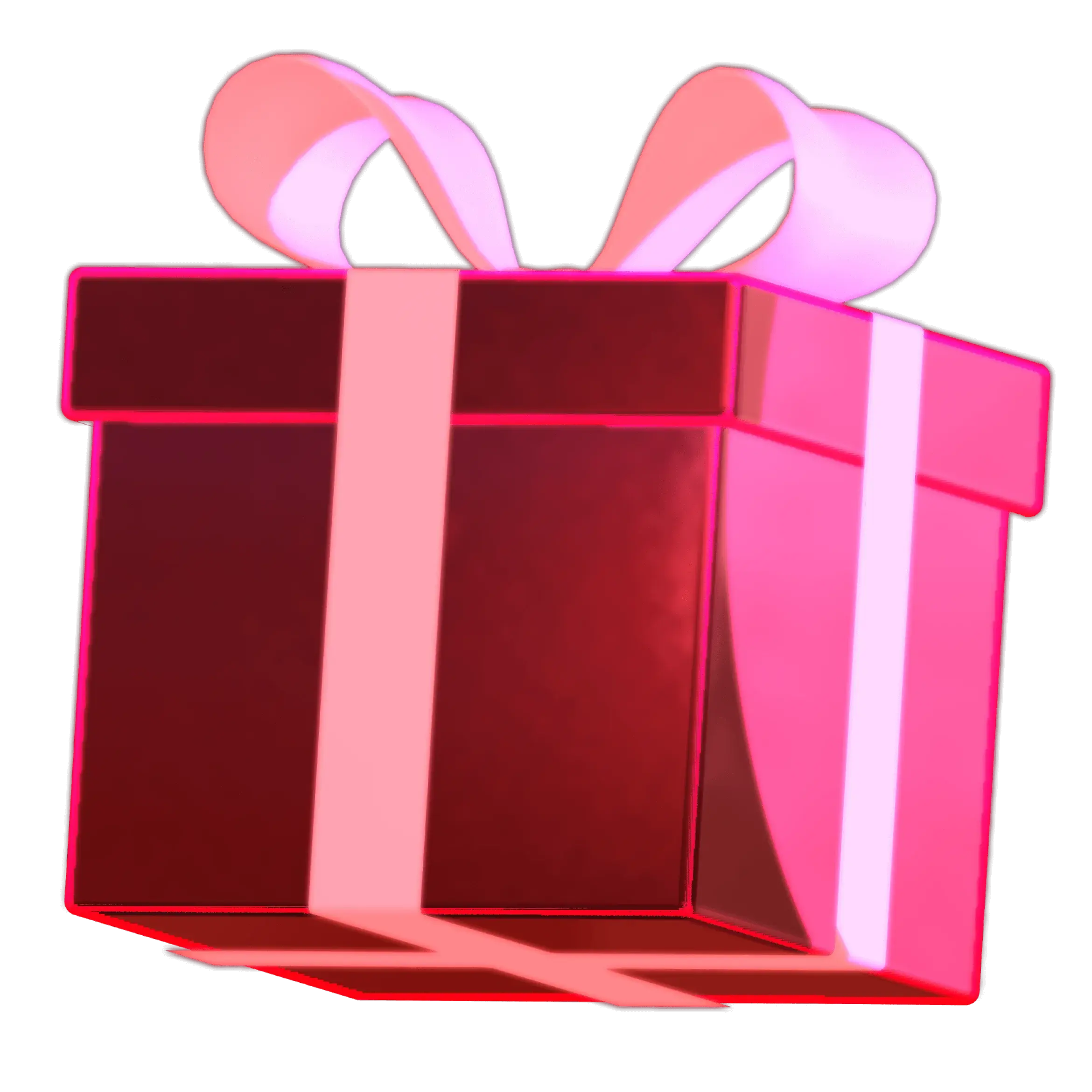 Neon pink gift box representing the Ybets welcome bonus
